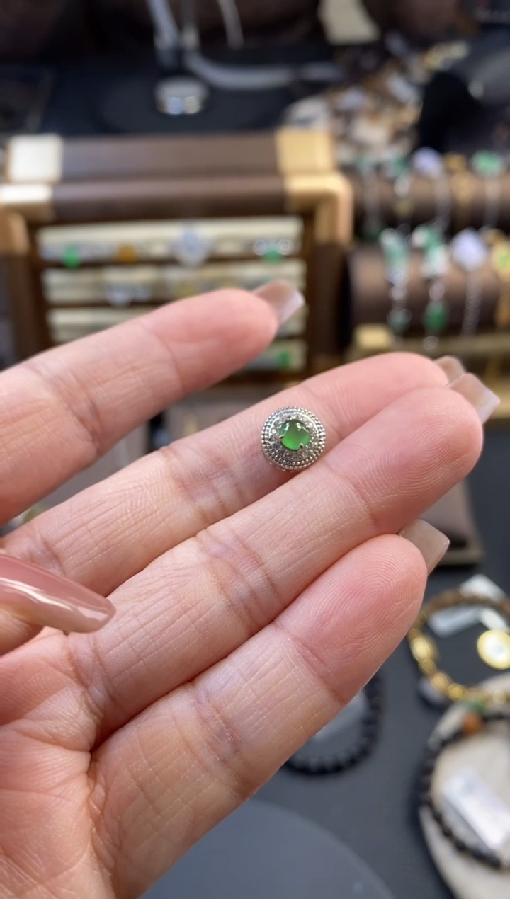 颈饰银S925镶嵌翡翠16219