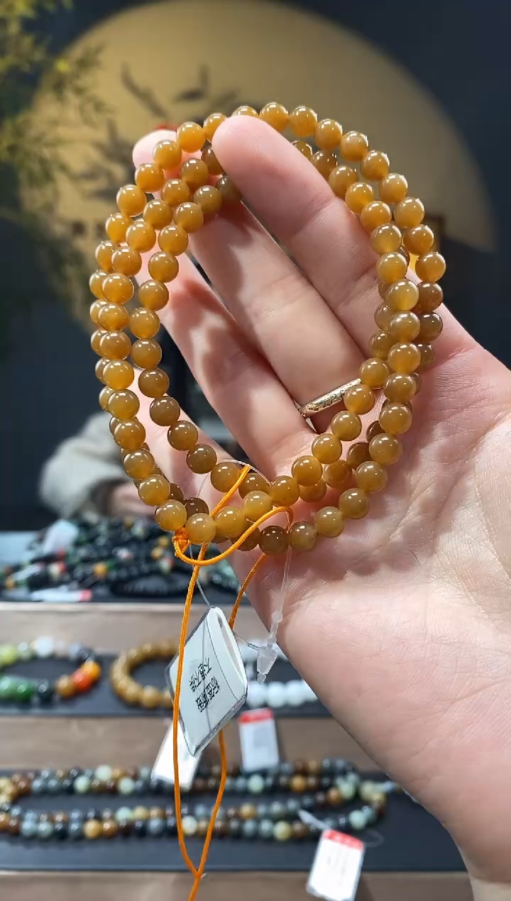 【闪购商品】和田玉1未镶嵌6mm糖圆珠108