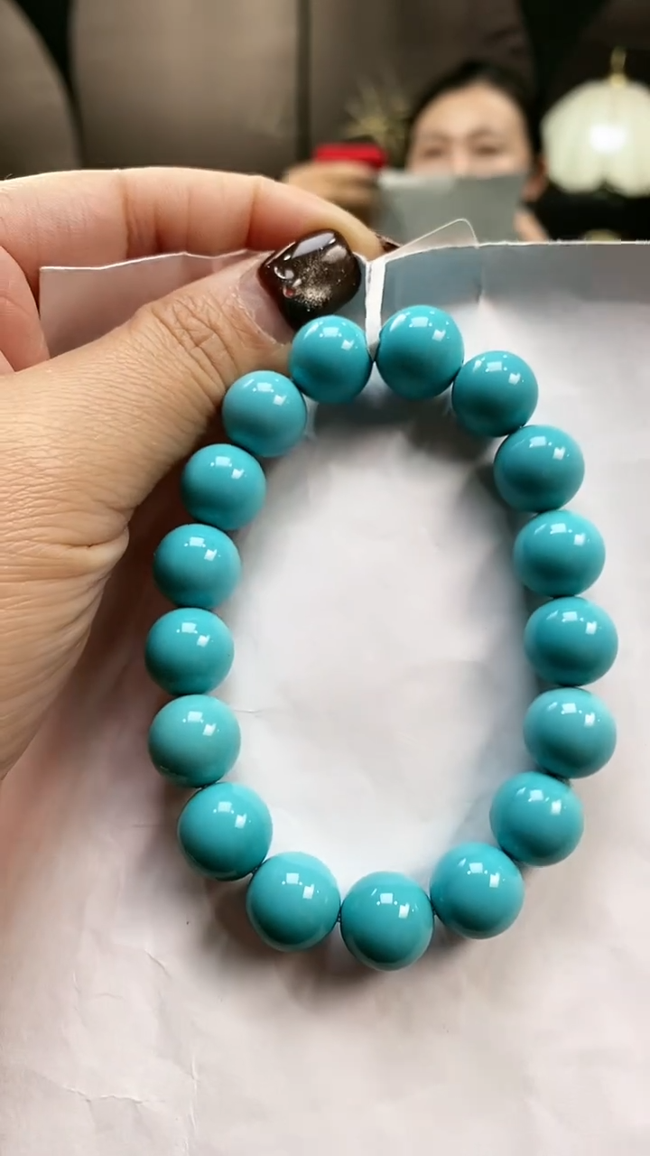 未镶嵌绿松石手串卡12+