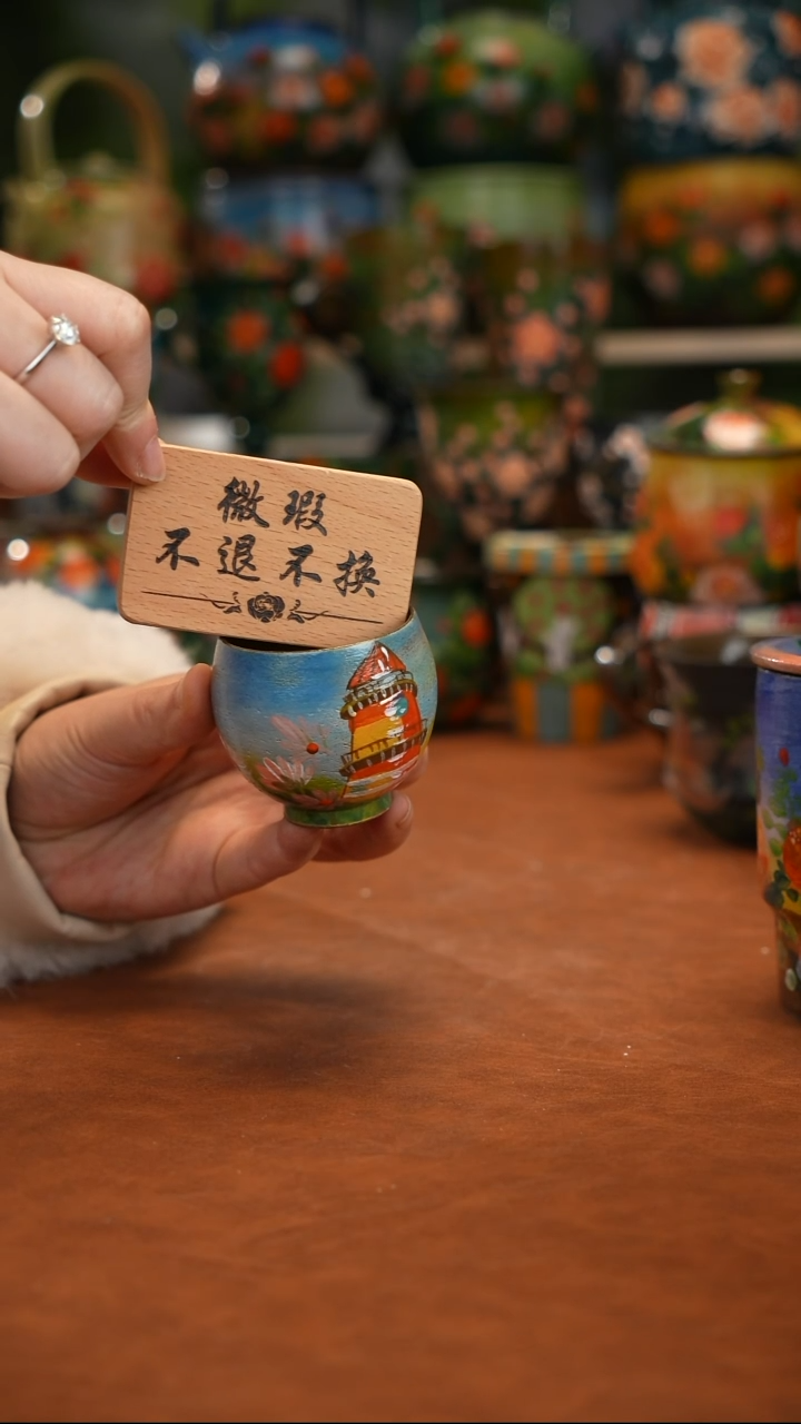 紫砂油画釉下彩手绘
