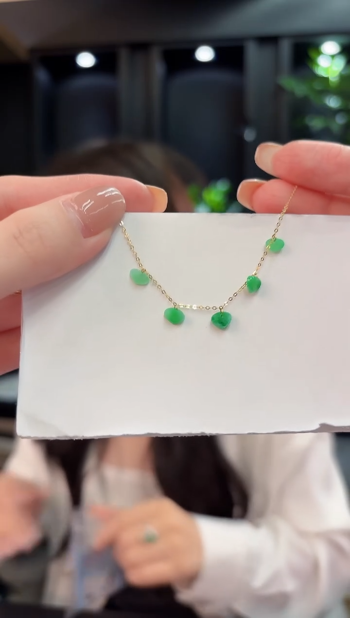 18K金镶嵌手链翡翠 缅甸A货/支持复检/一件