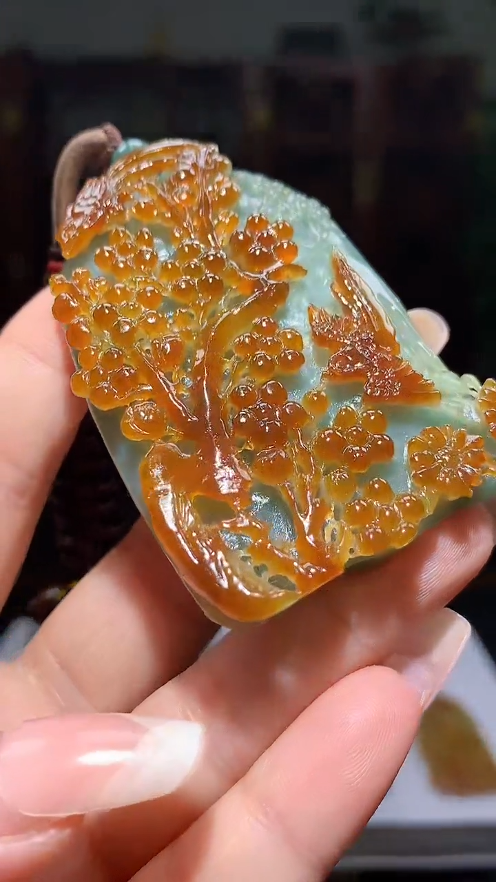 【闪购商品】定制翡翠未镶嵌1015xx-毛货挂件2
