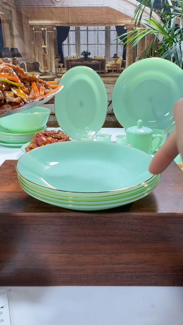 【闪购商品】....8英寸深盘4个  玉瓷【贝美】