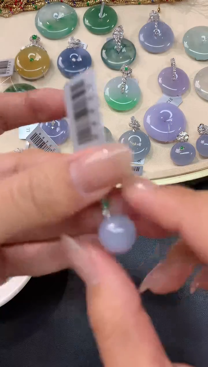【闪购商品】翡翠吊坠(不含链)18K金镶嵌A218|1680