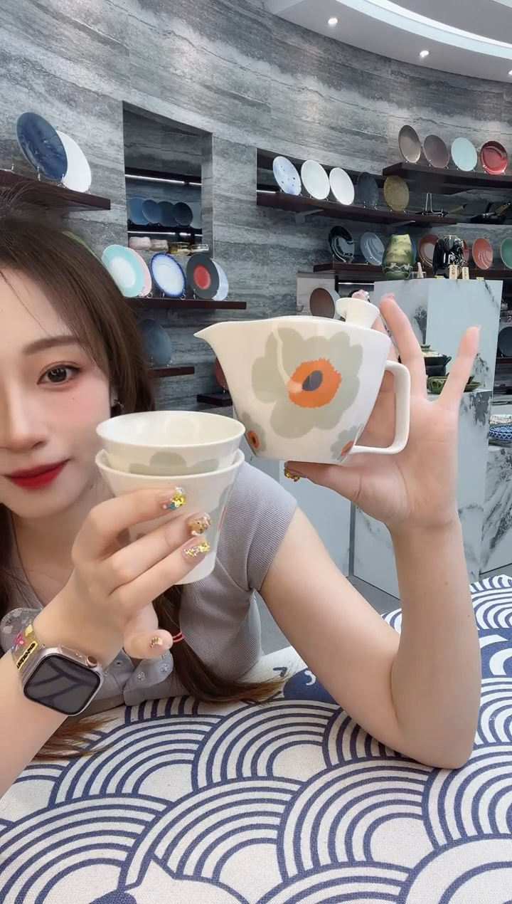瓷东烧茶壶3件套1茶壶+2杯