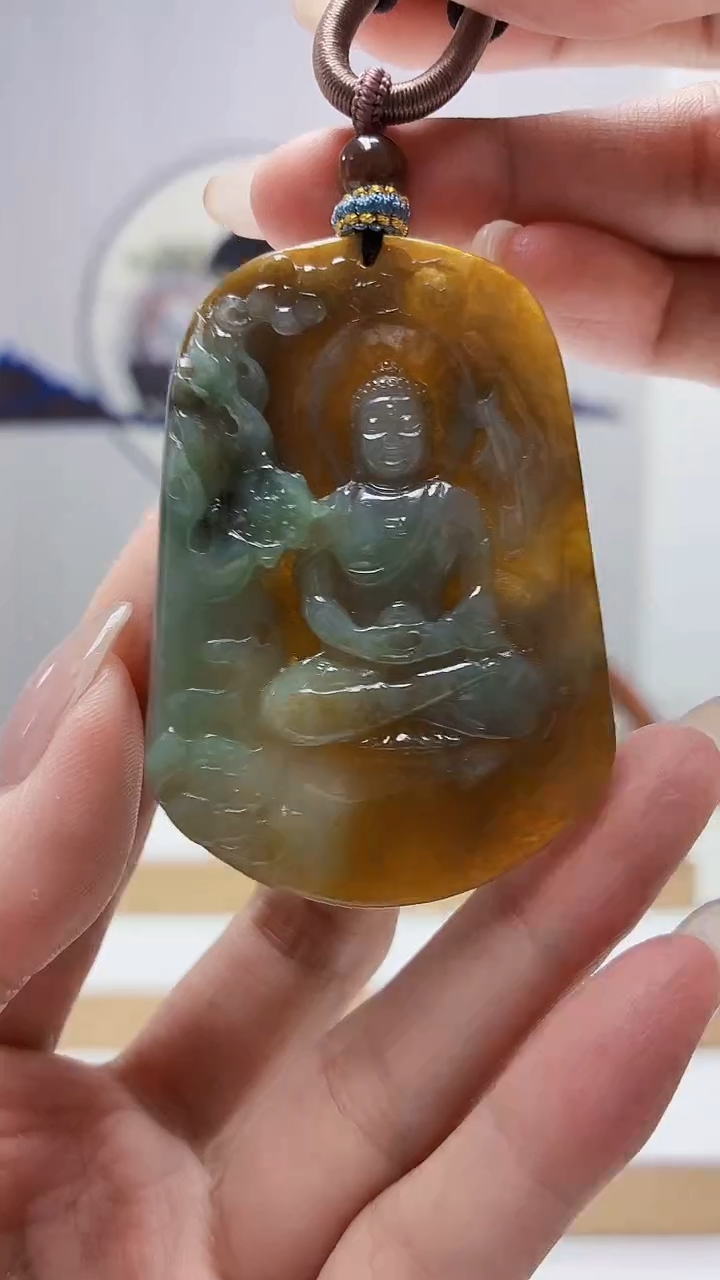 未镶嵌定制翡翠5028MM-毛货挂件59