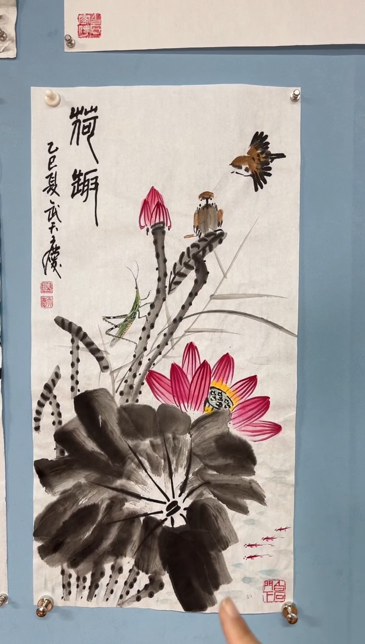 国画冰*武天庆荷趣图