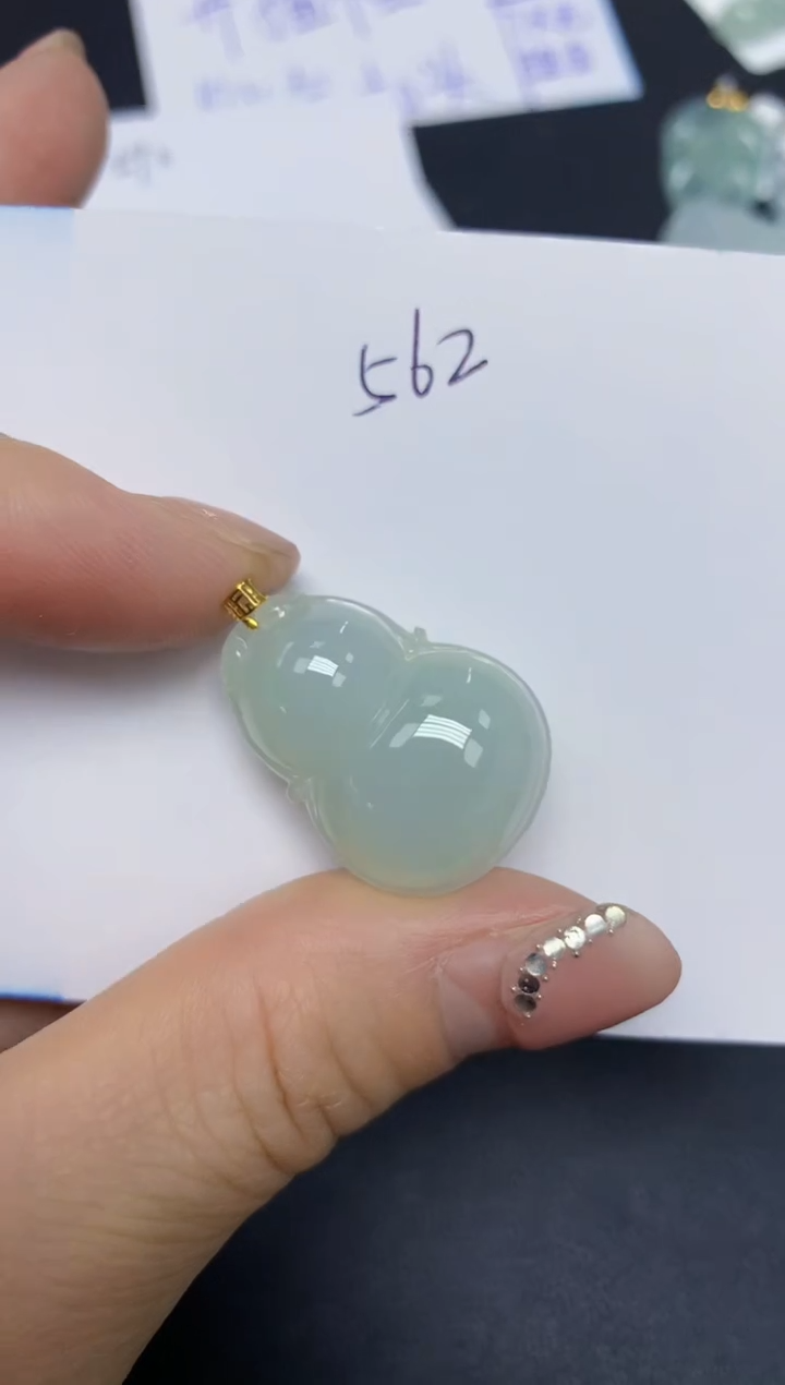 【闪购商品】翡翠挂件18K金镶嵌 天然翡翠A货
