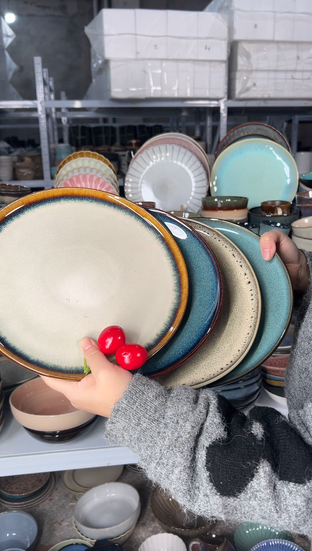 陶瓷外贸尾货瑕疵满20包邮X4 大盘10.5英寸