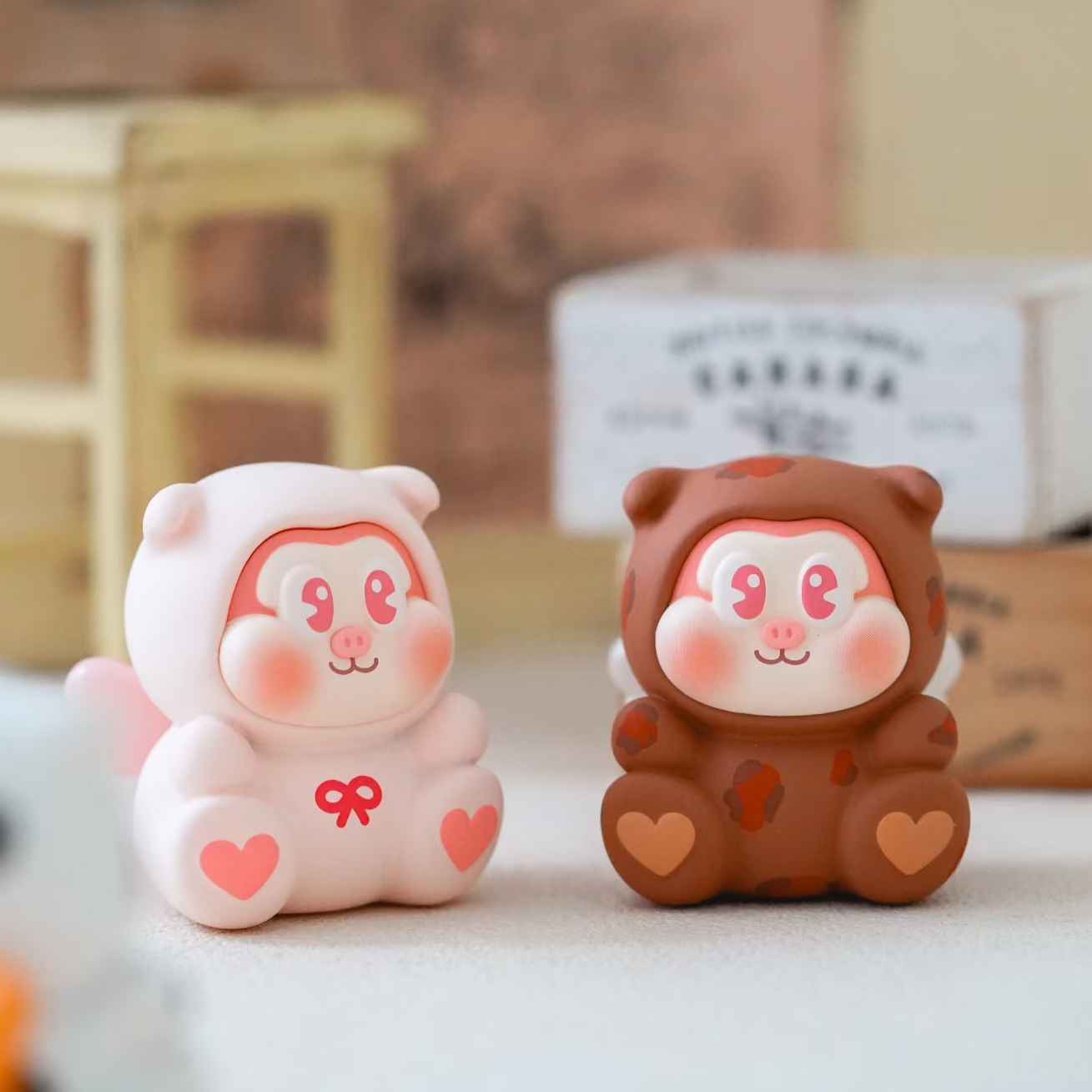 【飞天小猪mini盲盒】壳桃果家正版盲盒手办可爱礼品礼物PVC设计款