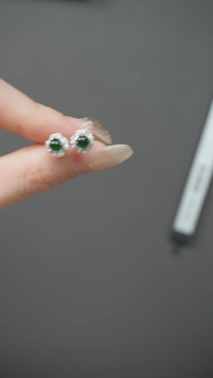 【闪购商品】翡翠挂件未镶嵌XQC1215-76发一对