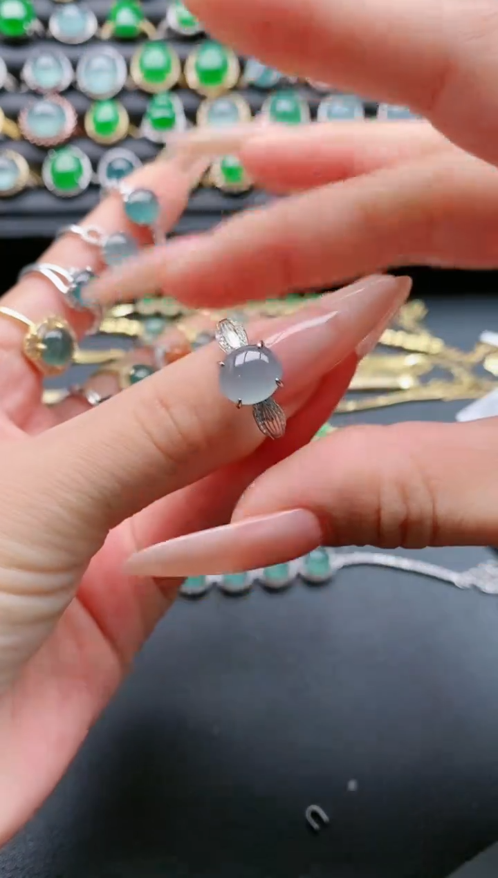 【闪购商品】翡翠戒指银S925镶嵌11111111