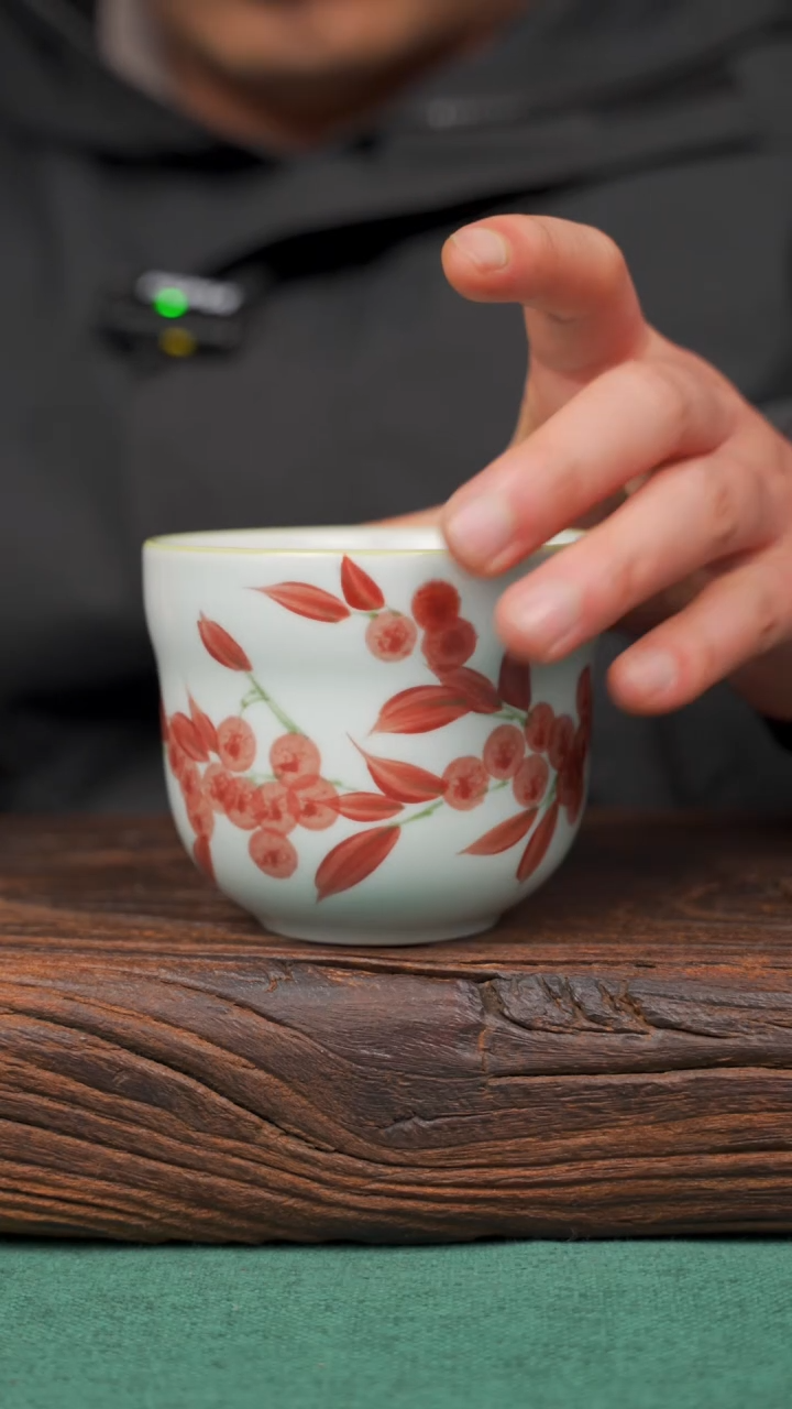 【闪购商品】瓷片84景德镇杯釉下手工手绘瓷器