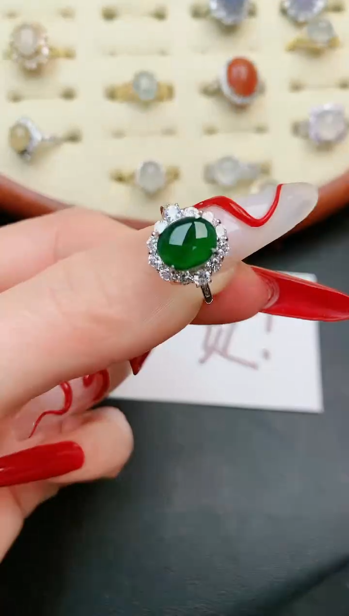 【闪购商品】翡翠戒指银S925镶嵌.....