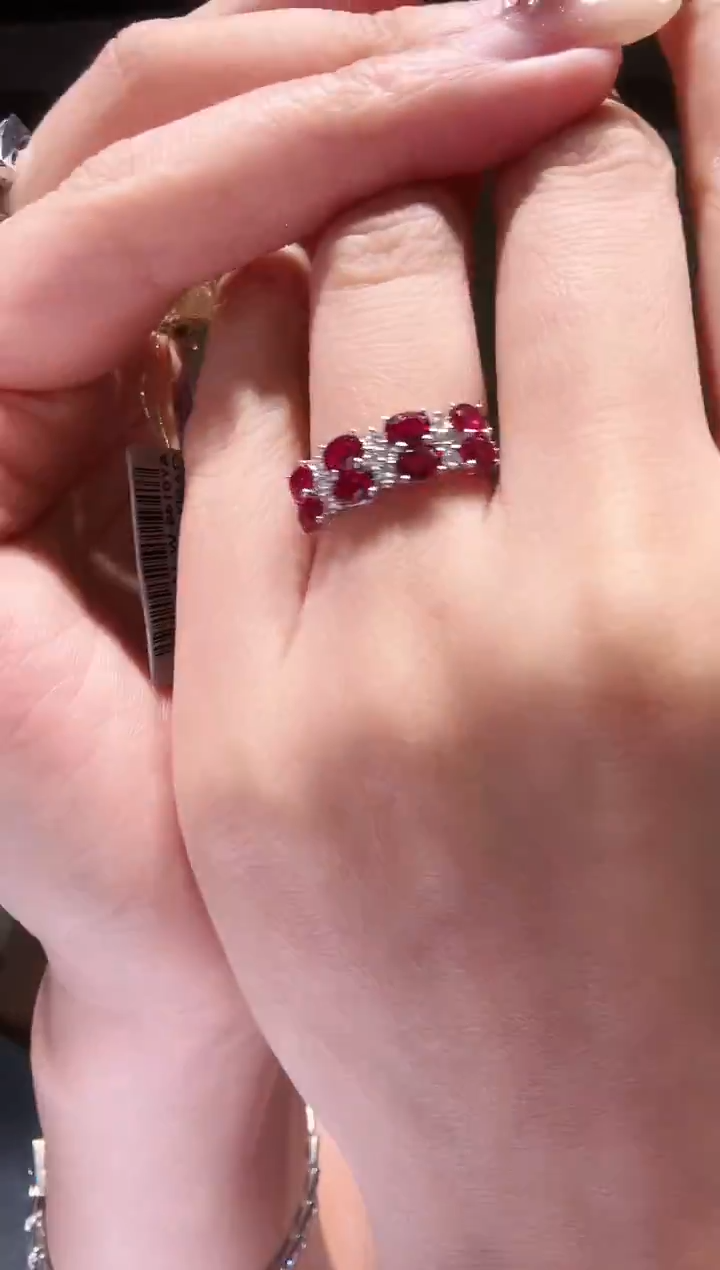 铂Pt950镶嵌戒指钻石AY0486-PT-