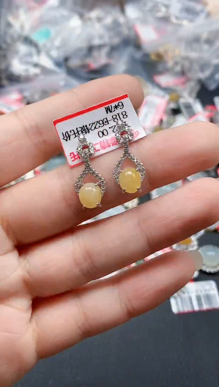 银S925镶嵌戒指翡翠天然A货缅甸翡翠