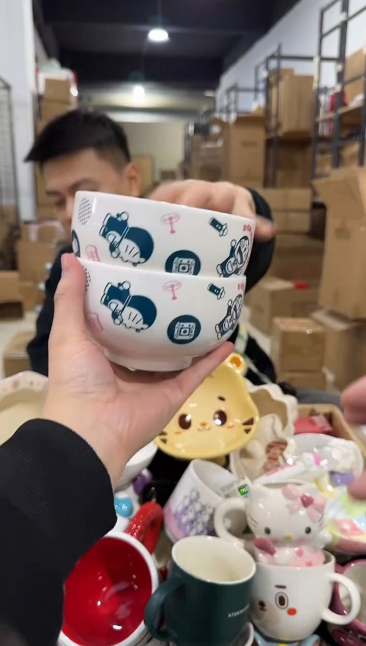 瓷片叮当猫大碗2件套