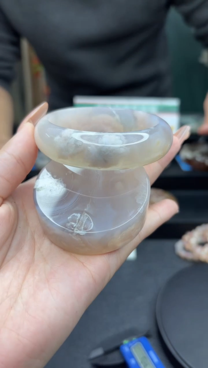 【闪购商品】石英质玉手镯未镶嵌757（58圈赠送镯心）