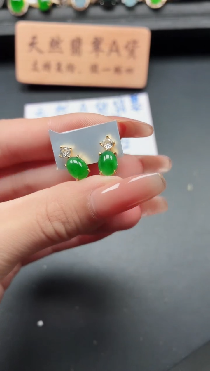 银S925镶嵌戒指翡翠111