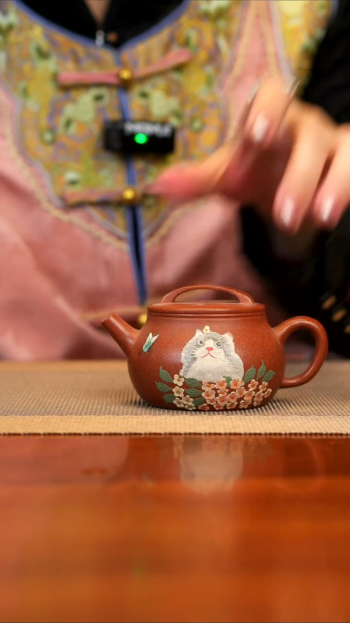 【闪购商品】紫砂茶壶猫咪壶汉瓦