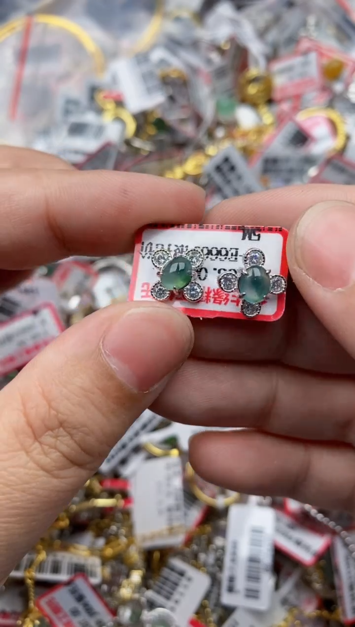 【闪购商品】翡翠戒指银S925镶嵌2222---10