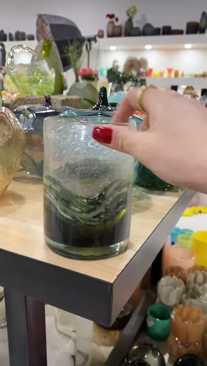 慕忆家手作琉璃花瓶瑕疵