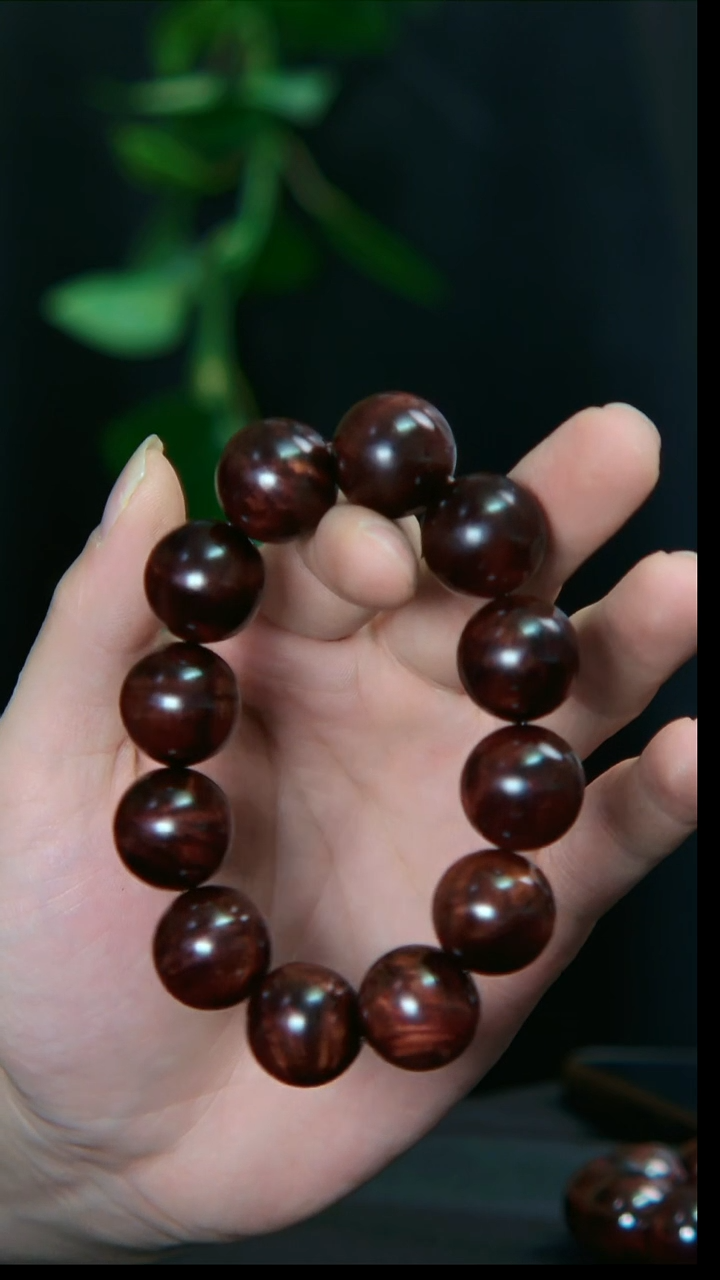 【闪购商品】黄花梨/降香黄檀手串/手链紫油梨20水波