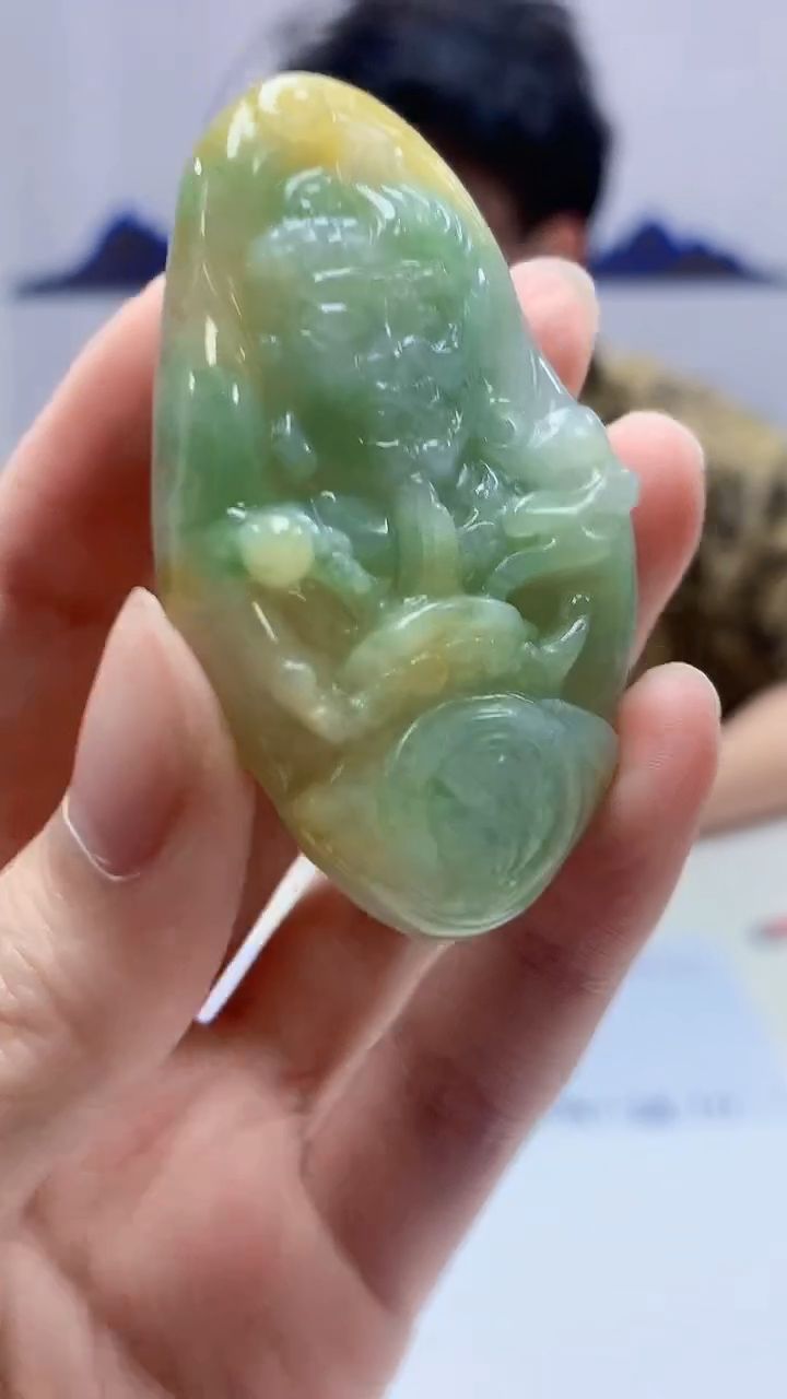 【闪购商品】定制翡翠未镶嵌4688zm-毛货挂件人物101