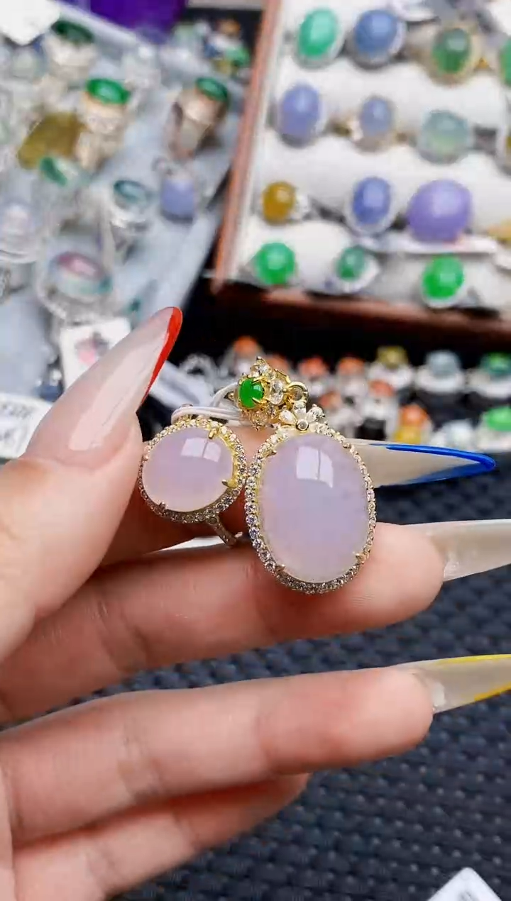 银S925镶嵌戒指翡翠2470