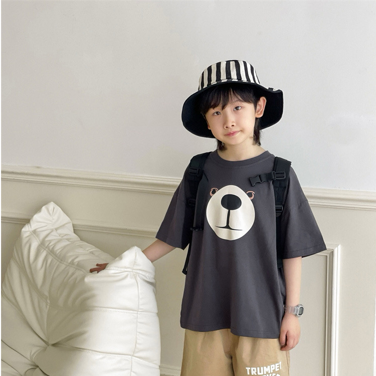 4027【大灰熊】时尚百搭休闲儿童短袖