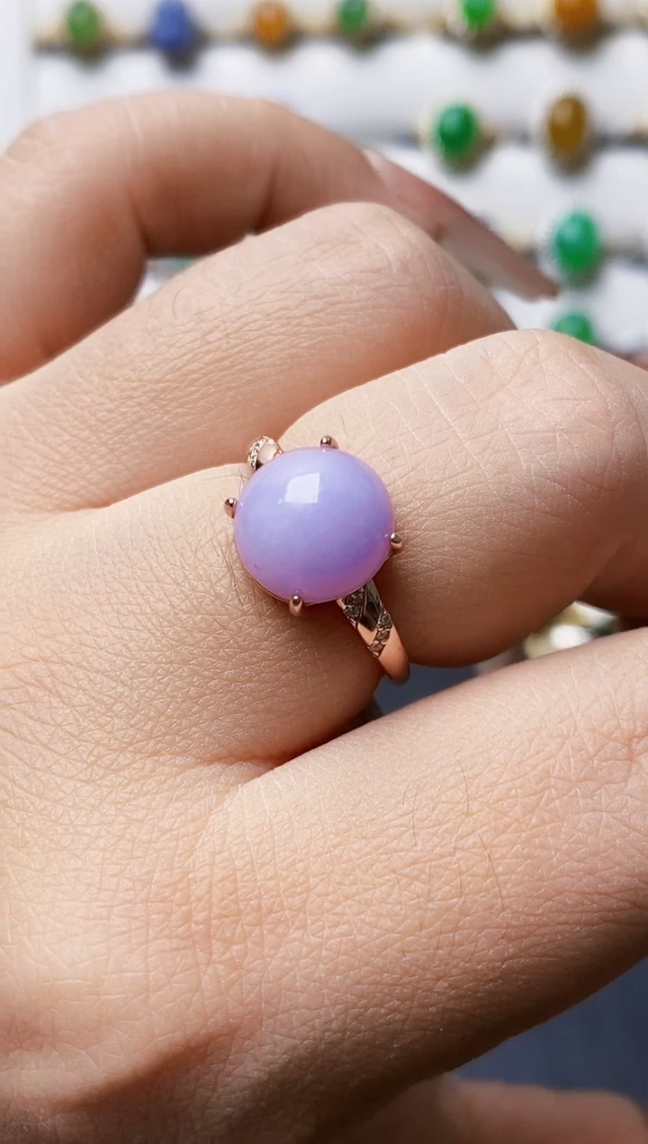 银S925镶嵌戒指翡翠0400