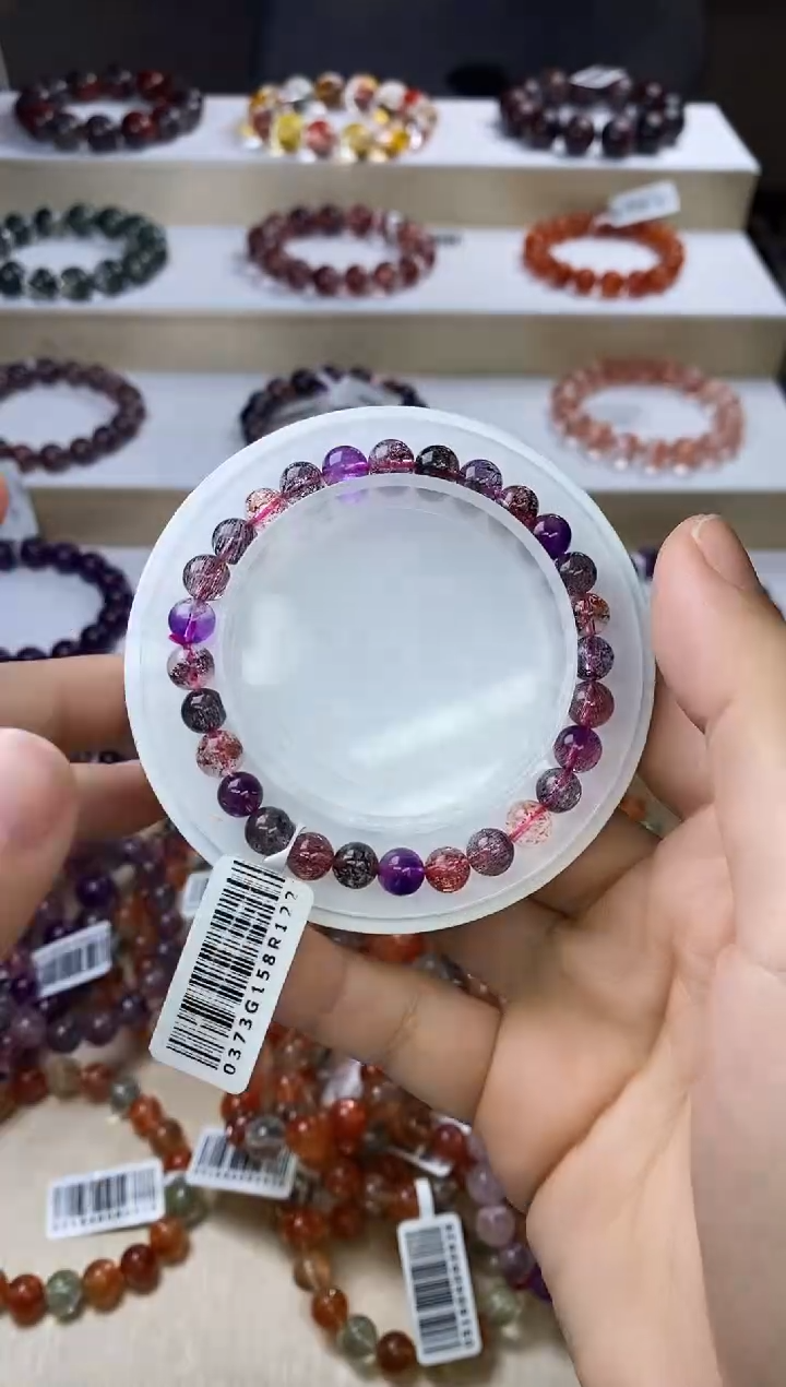 【闪购商品】水晶手链未镶嵌黑加仑超七单圈6m+