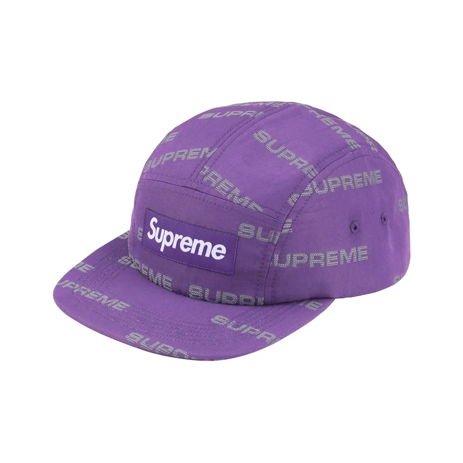 Supreme 满印弹幕五片帽 紫色