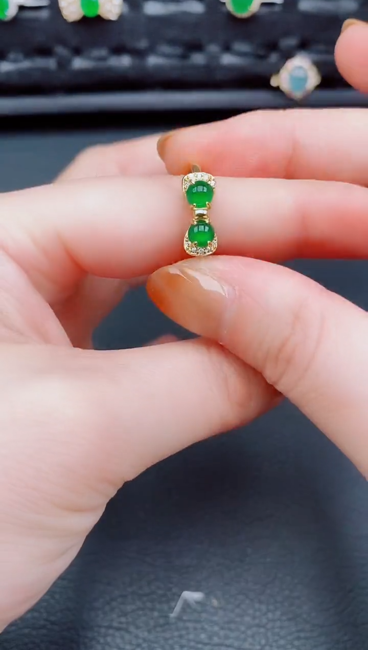 【闪购商品】翡翠戒指银S925镶嵌天然a货翡翠143