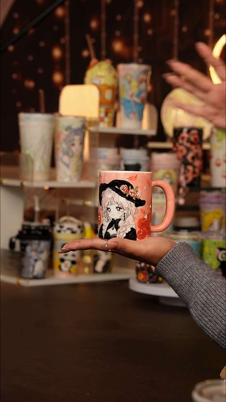 (玉泥）景德镇手工手绘文创陶瓷杯