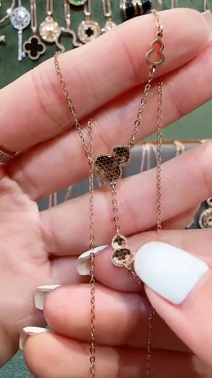 【闪购商品】18K金套链18K金爆闪葫芦套链