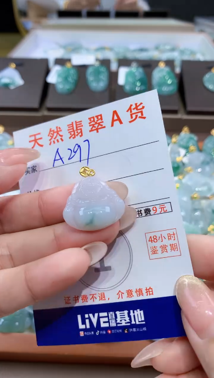 颈饰未镶嵌翡翠天然缅甸翡翠A货挂件 