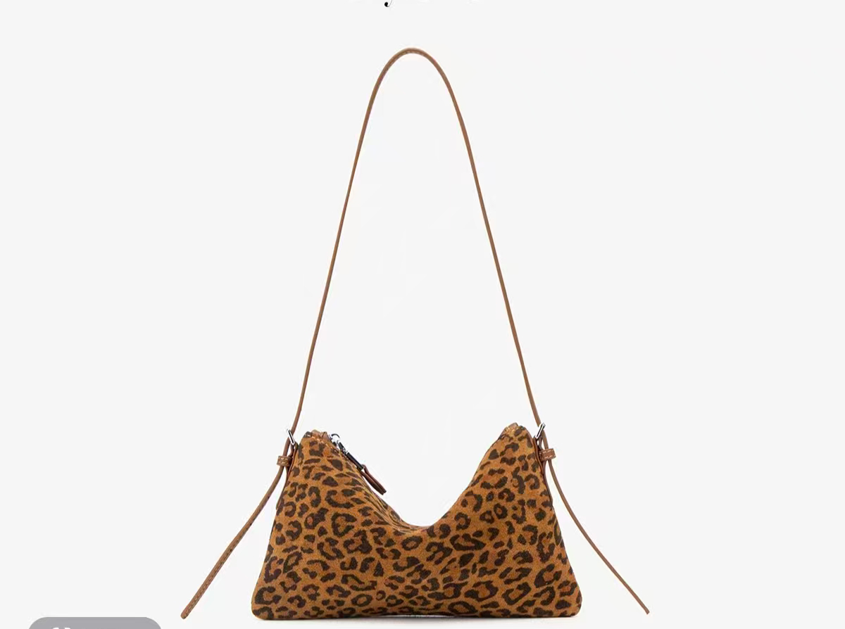 磨砂皮豹纹手机包小挎包女高级感小众腋下包单肩斜挎小包1400