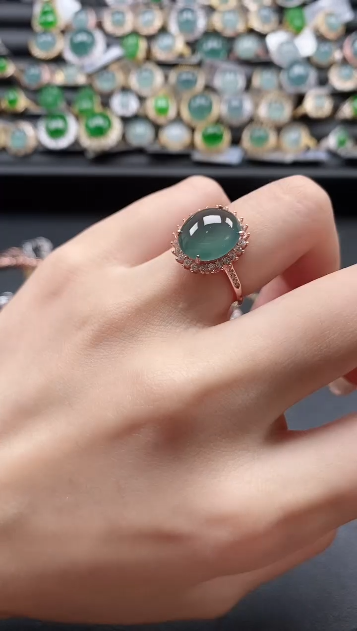 【闪购商品】翡翠戒指银S925镶嵌51511