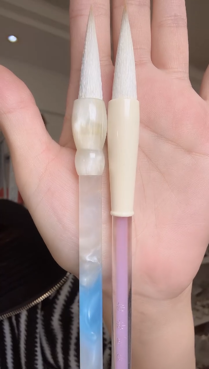 亚克力粉色蓝色兼毫出锋3.8一对