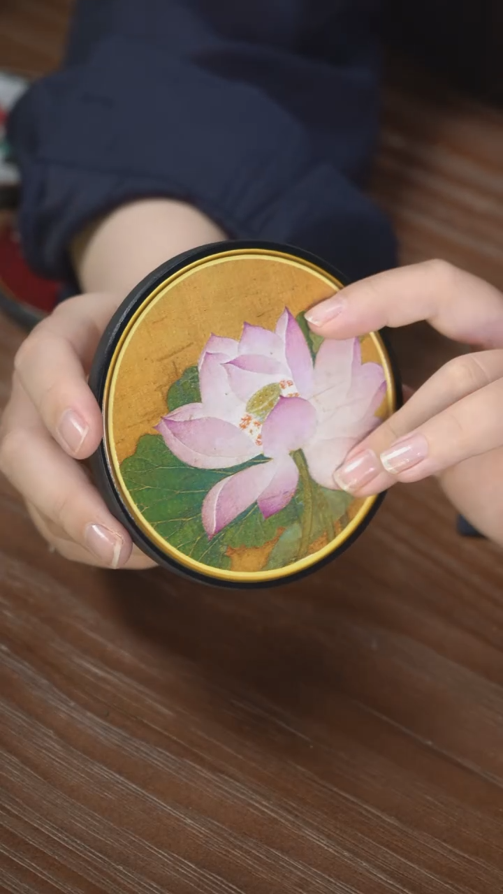 壹藏贰宝出水芙蓉杯垫一片