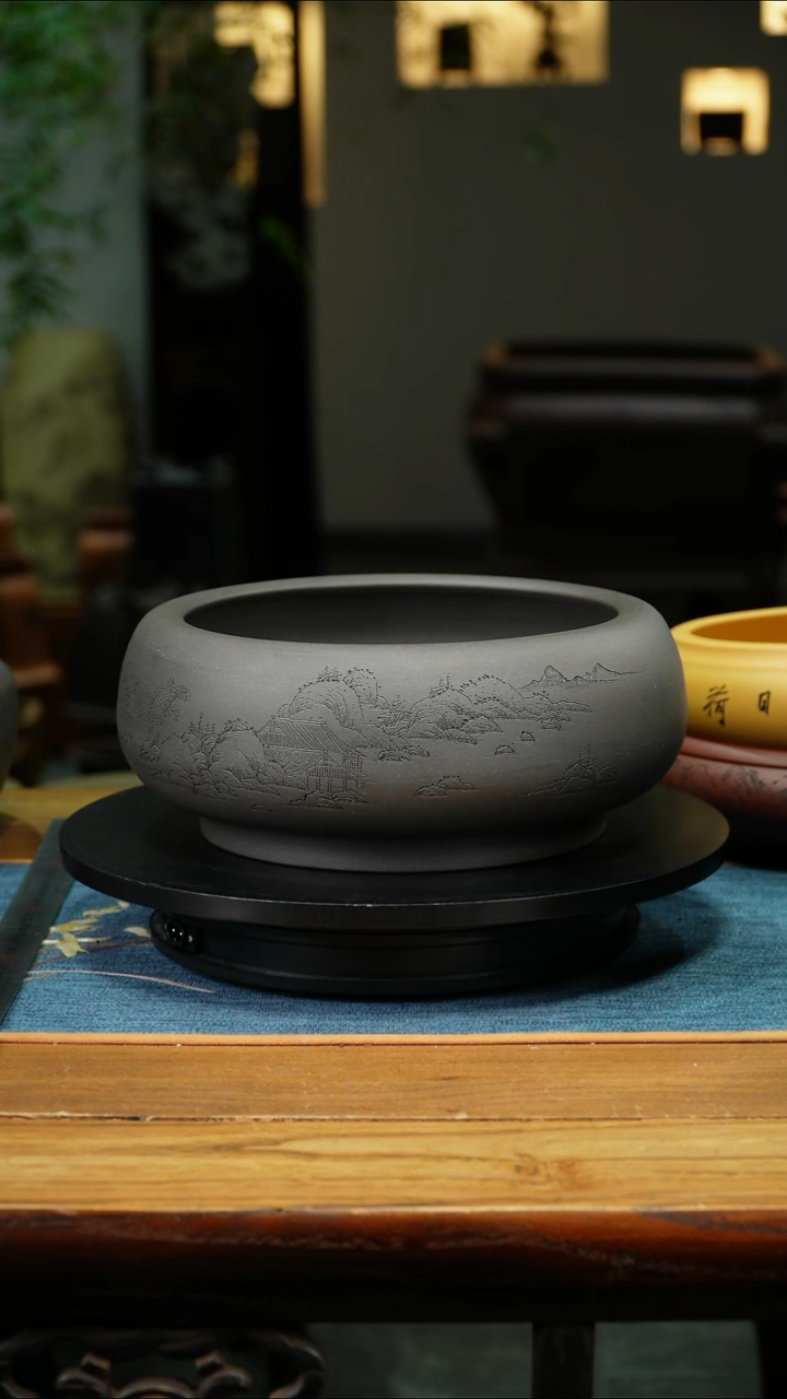 紫砂花盆王精品兰花盆