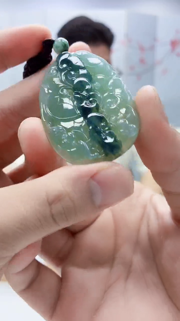 未镶嵌定制翡翠4917bb-毛货挂件71
