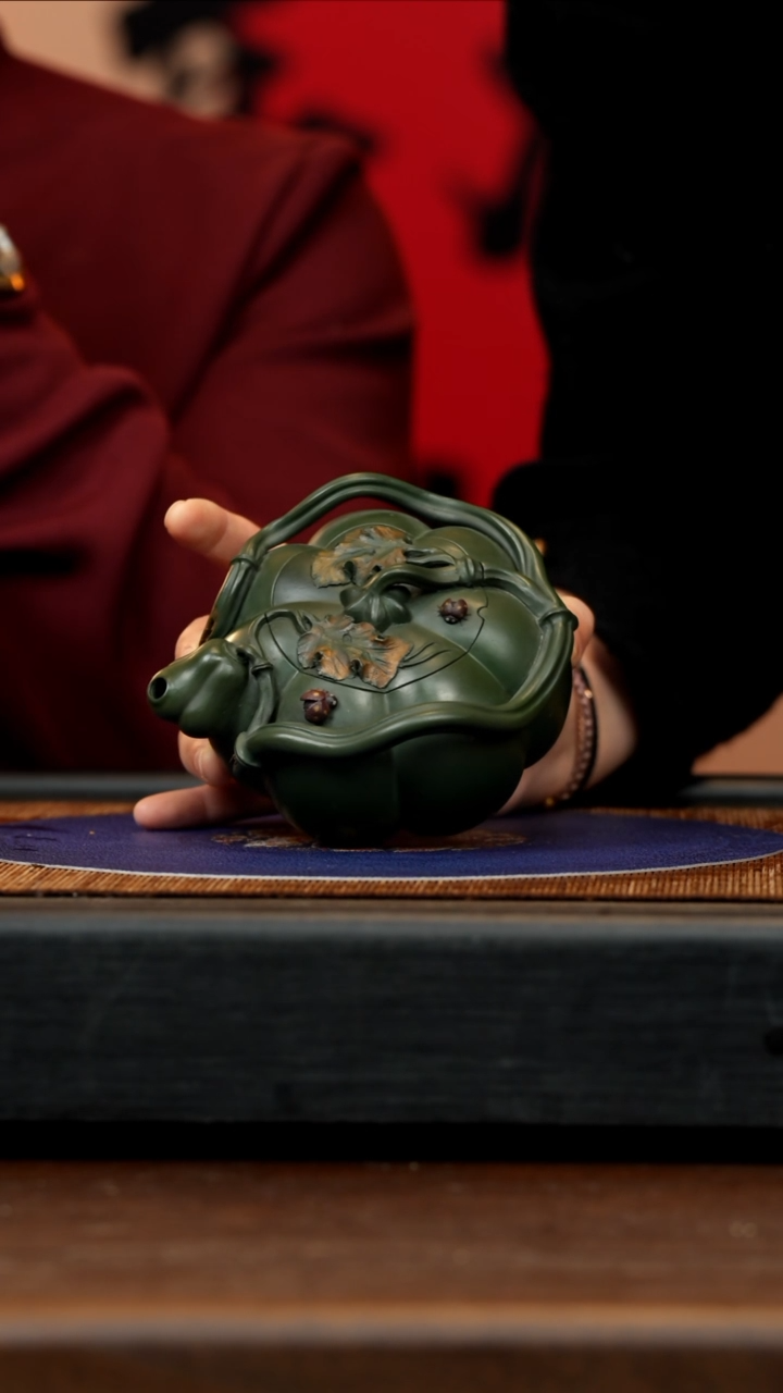 【闪购商品】紫砂茶壶CYL 绿泥 南瓜7