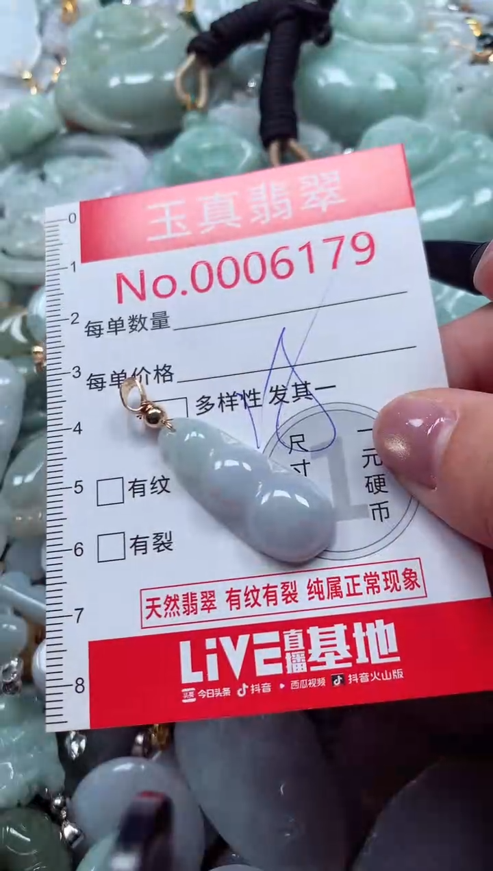 吊坠(不含链)未镶嵌翡翠6179