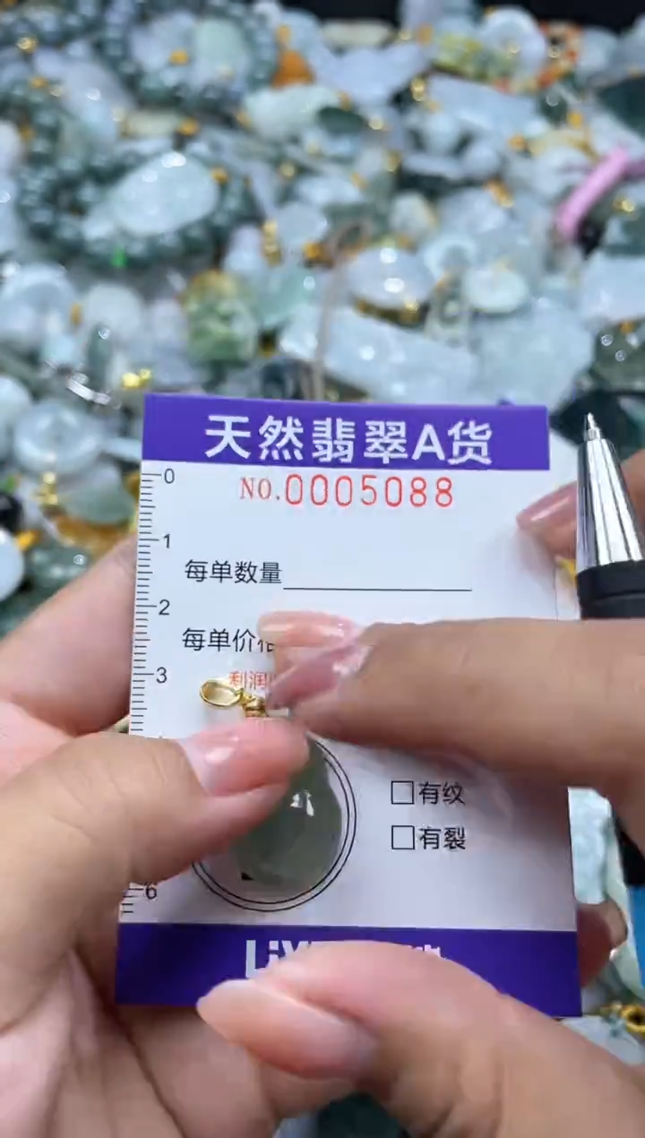 翡翠未镶嵌颈饰05088