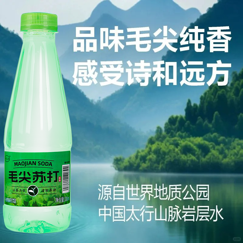 焦农山泉毛尖苏打水330ML*24瓶