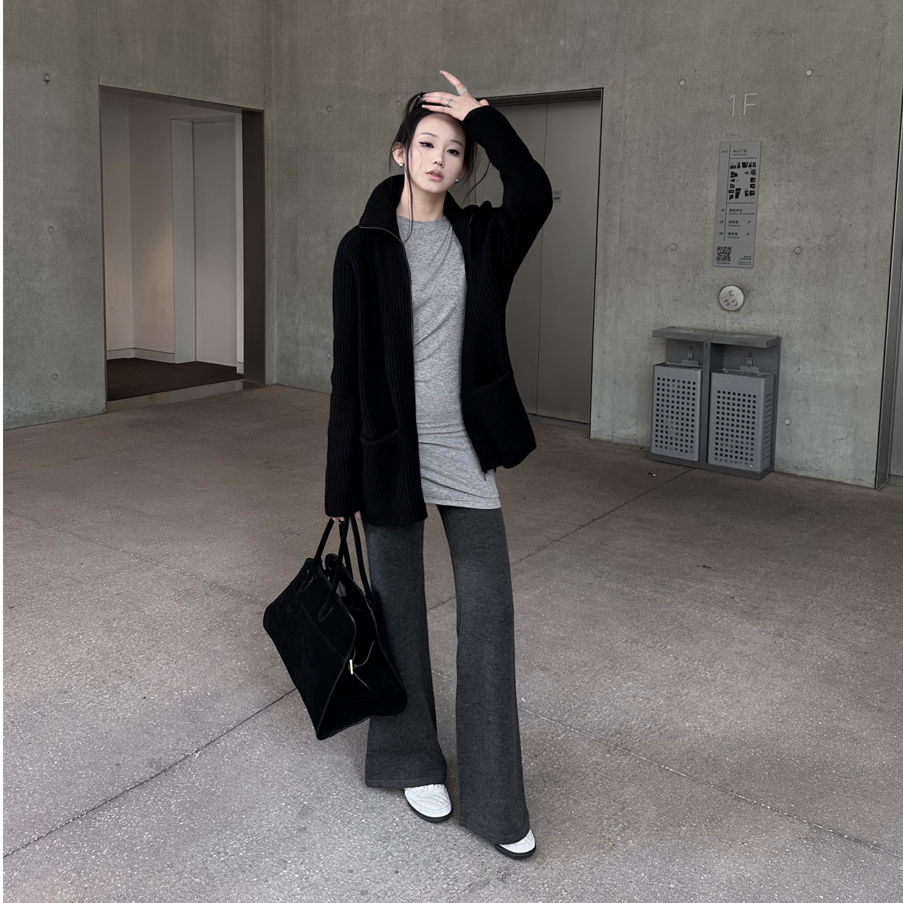 5werkwen "针织"lulu神裤闭眼入 细羊毛微喇裤26-03