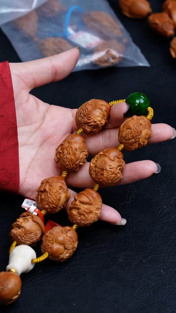 【闪购商品】橄榄核手串/手链25钟馗头像纳福