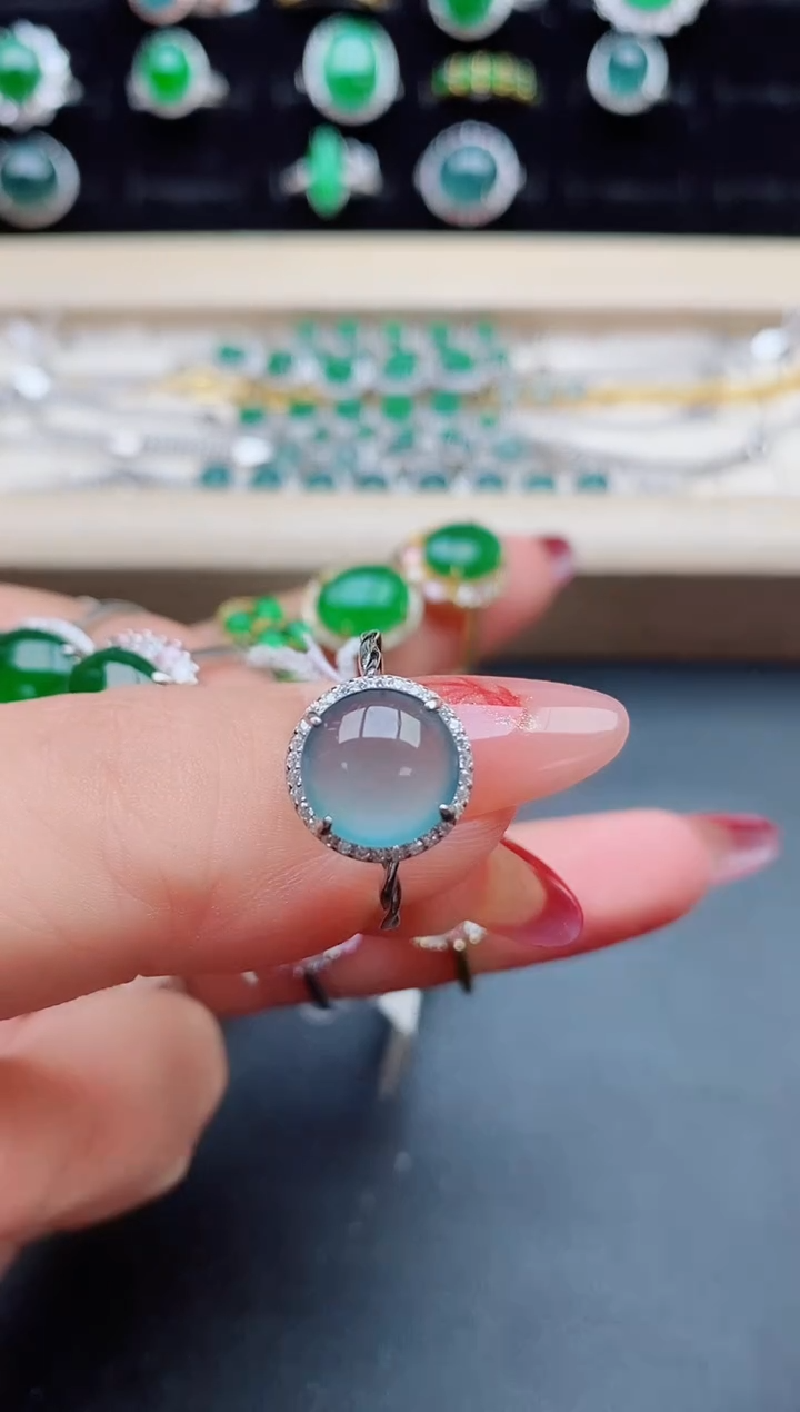 【闪购商品】翡翠戒指银S925镶嵌2132131